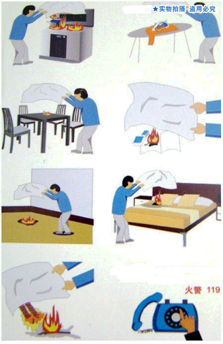 用灭火毯进行灭火